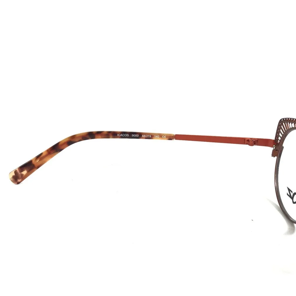 BOZ Eyeglasses Frames ICACOS 9000 Satin Black Brown Orange Cat Eye 48-19-140